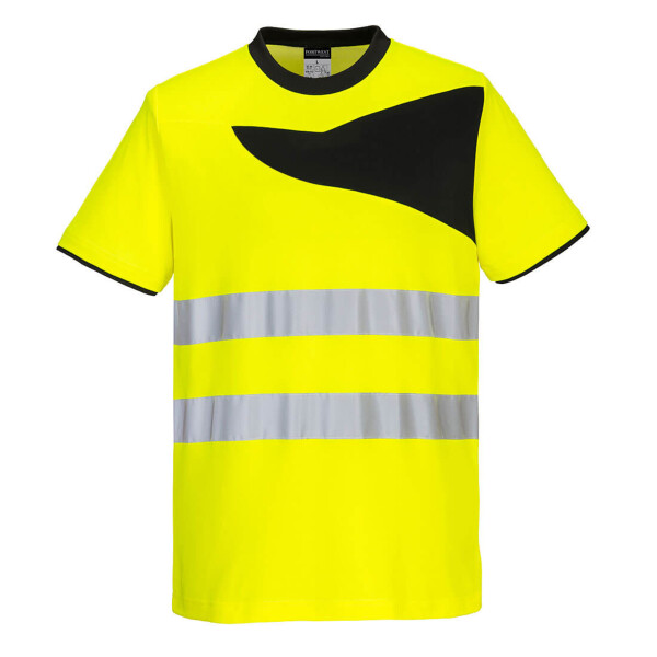 Orange/Black PW2 Hi-Vis Cotton Comfort T-Shirt S/S
